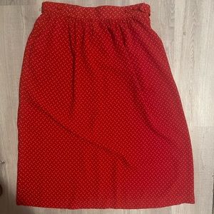 Vintage Red Polka Dot Skirt- Sheer